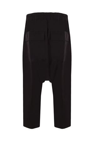 Pantaloni sportivi crop in cotone nero RICK OWENS | RU01E5381P09